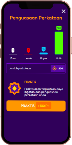 Skrin praktis Think Quran