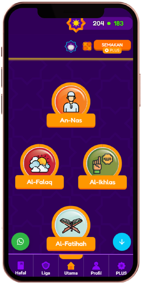 Skrin utama Think Quran