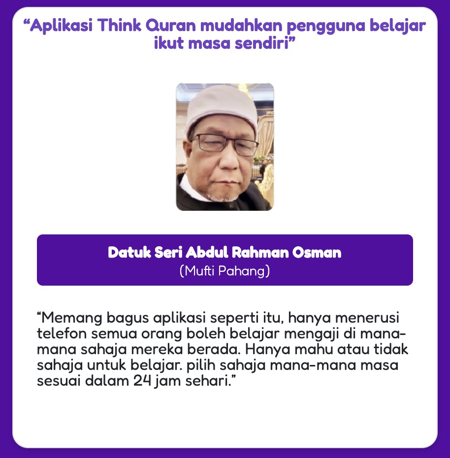 Testimoni Datuk Seri Abdul Rahman Osman – Mufti Pahang