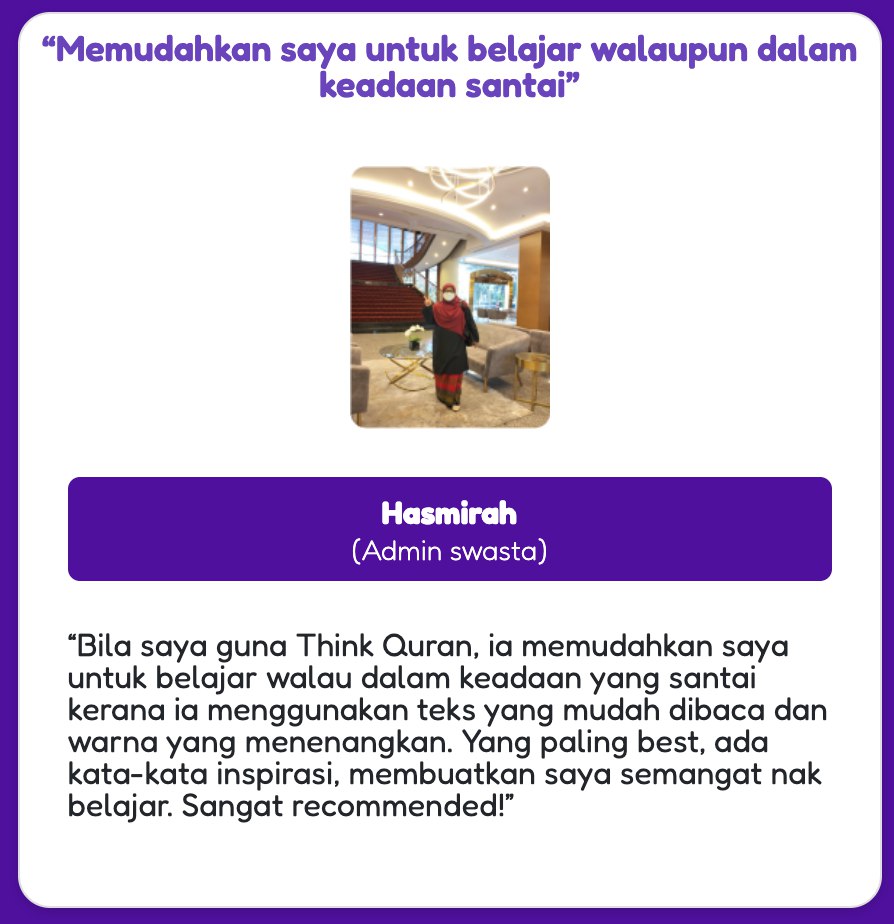 Testimoni Hasmirah – Admin swasta